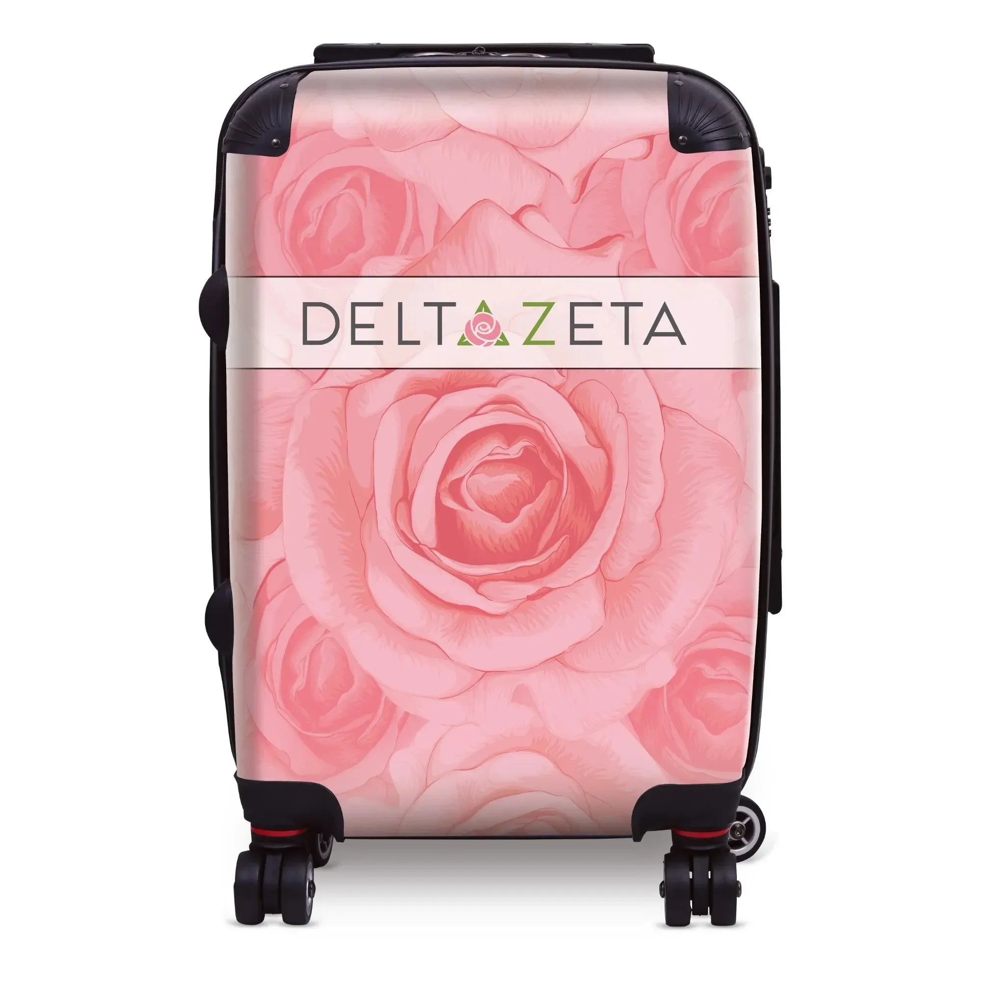 Delta Zeta Carry-on Suitcase - Rose Pattern Suitcases