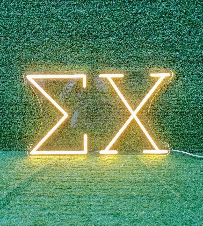 Sigma Chi Greek Letters LED Neon Sign w/ Dimmer