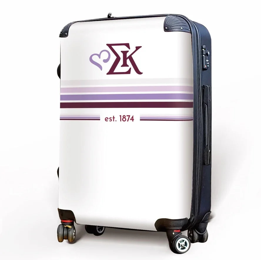 Sigma Kappa Carry-on Luggage - Preppy Stripes | Sig Kap Gifts