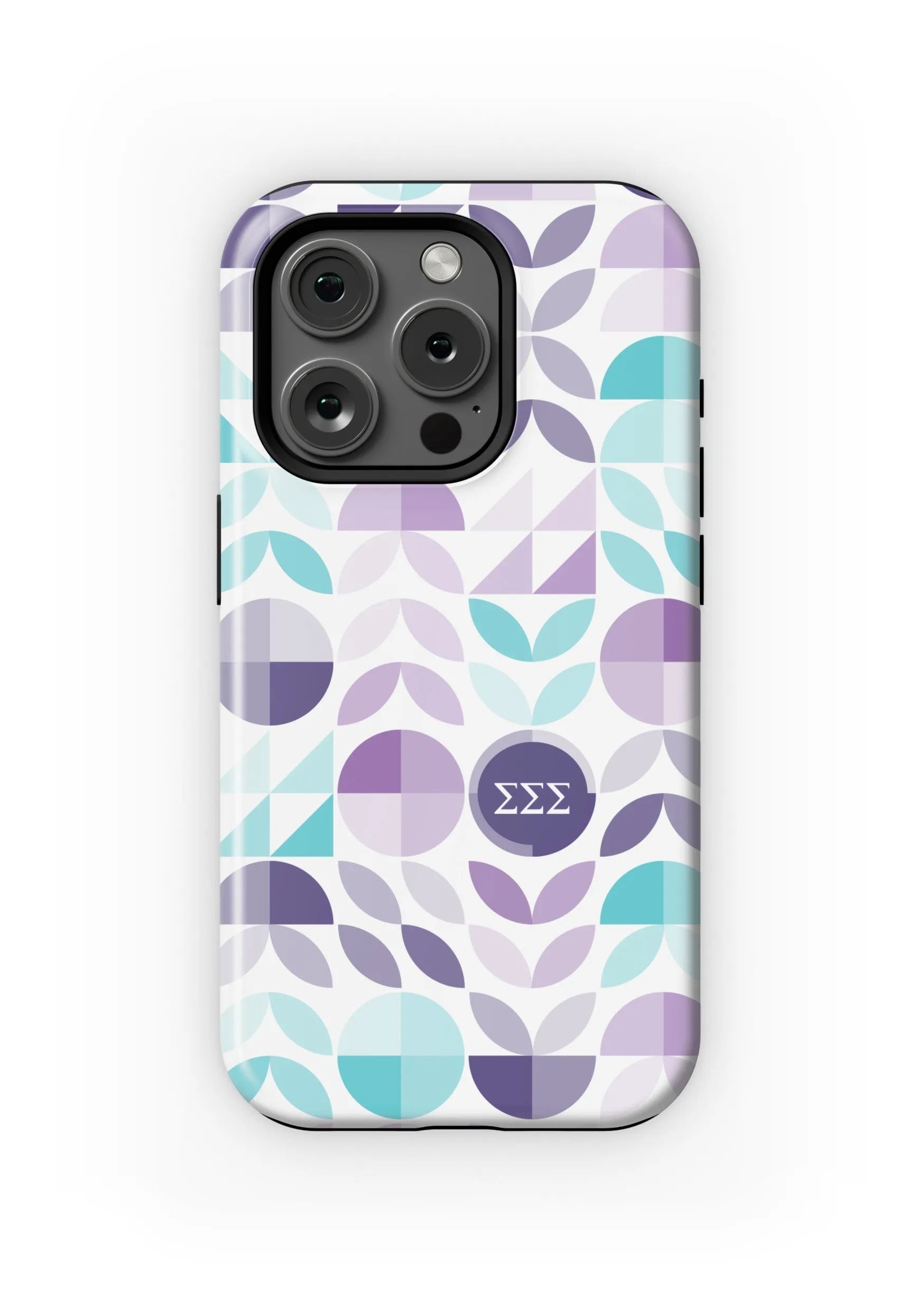 Tri Sigma iPhone 16, 15, 14 Mobile Phone Case Geo Petals Matte Mobile Phone Cases