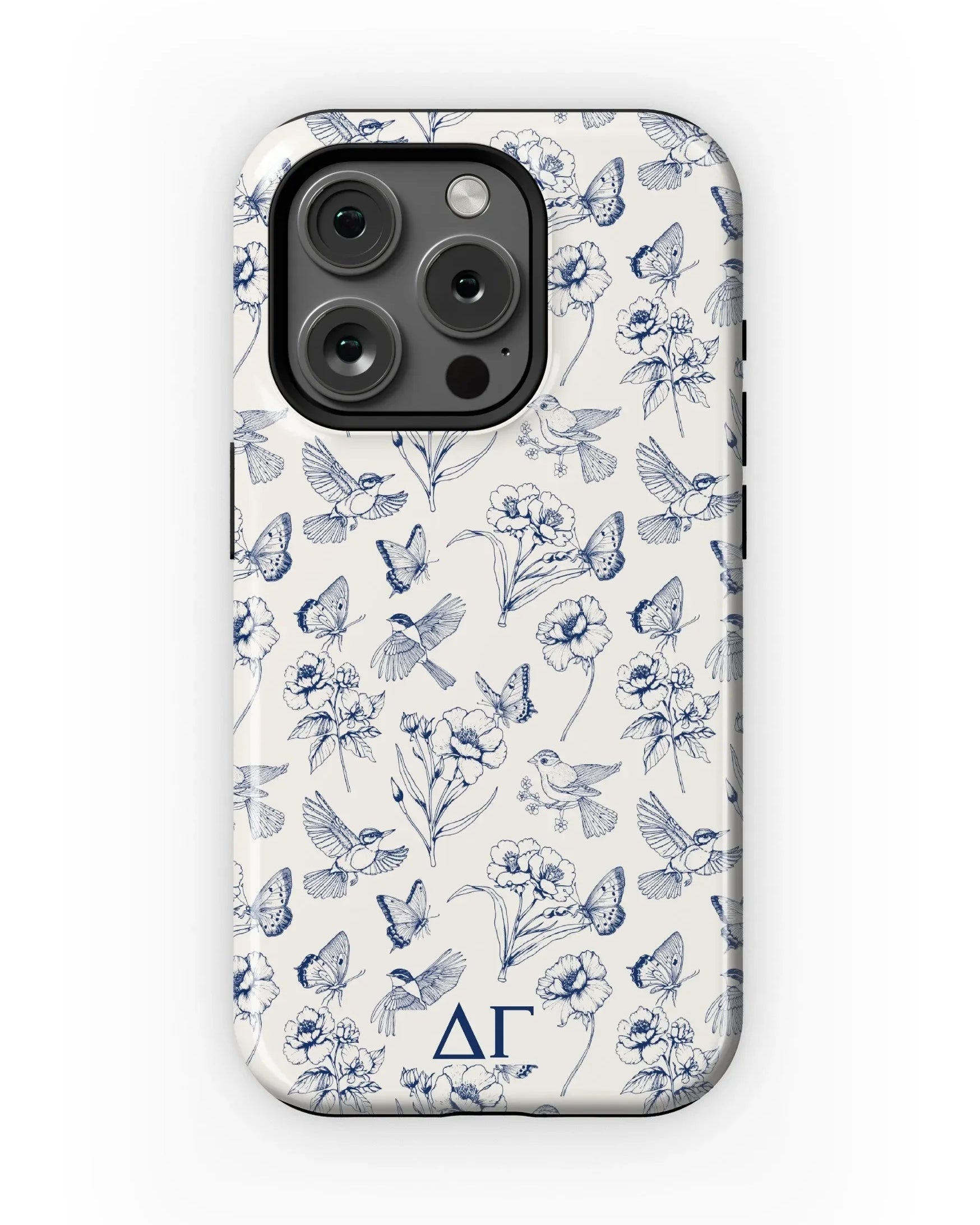 Delta Gamma iPhone 16, 15, 14 Mobile Phone Case - Vintage Floral Gloss Mobile Phone Cases