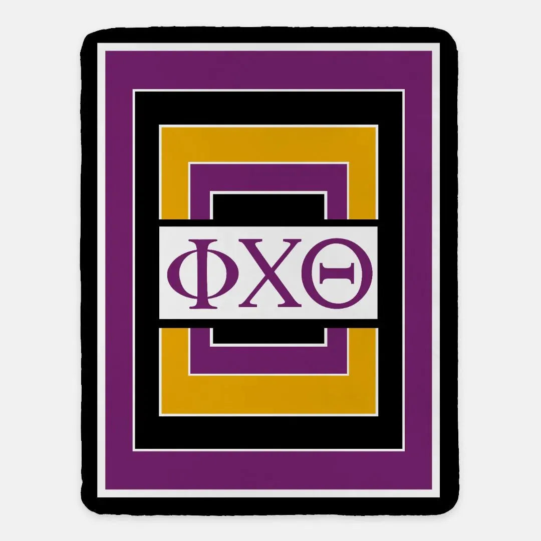Phi Chi Theta XL 60x80 Sherpa Blanket - Geo Throw Blankets