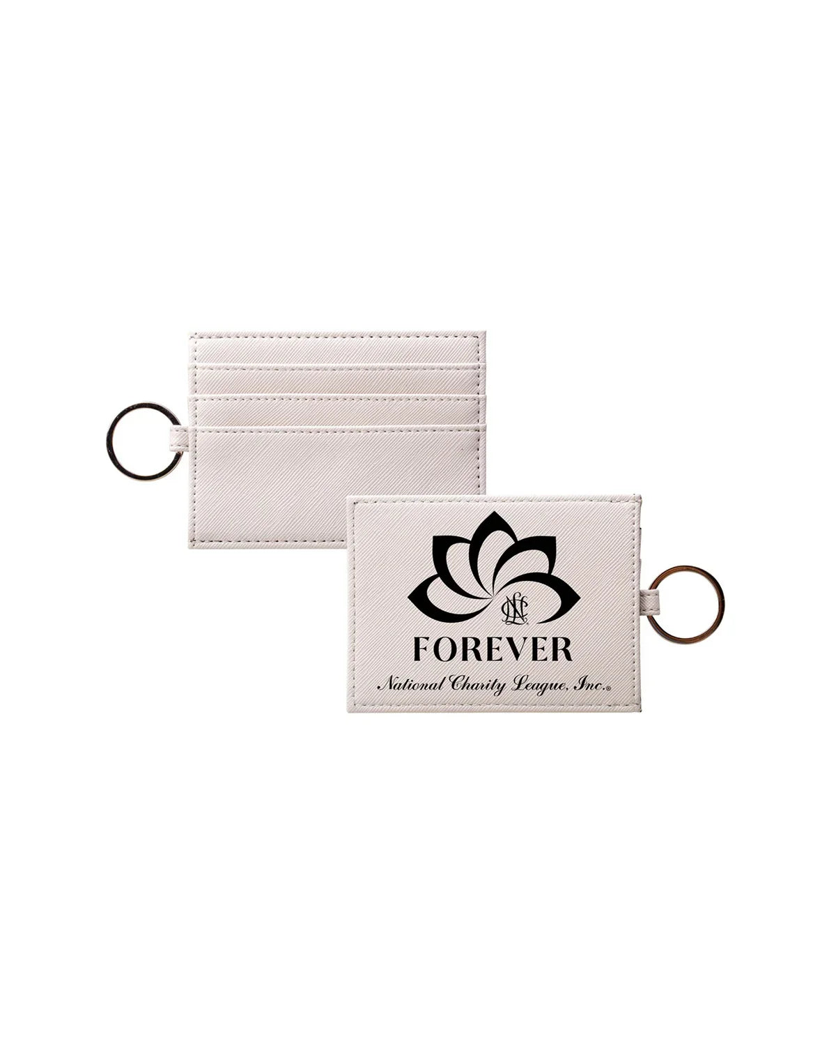 National Charity League Vegan Saffiano Leather Card Holder - Forever