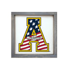 Appalachian State University 12x12 Wood Framed Sign - Heroes Day Mark Weathered Gray Wall Art & Signs