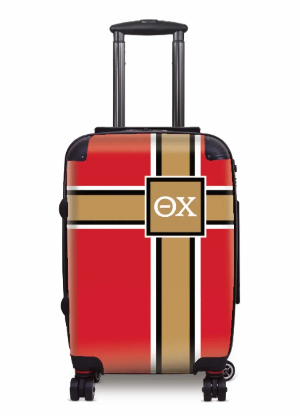 Theta Chi Carry-on Suitcase - Stripe Red Suitcases