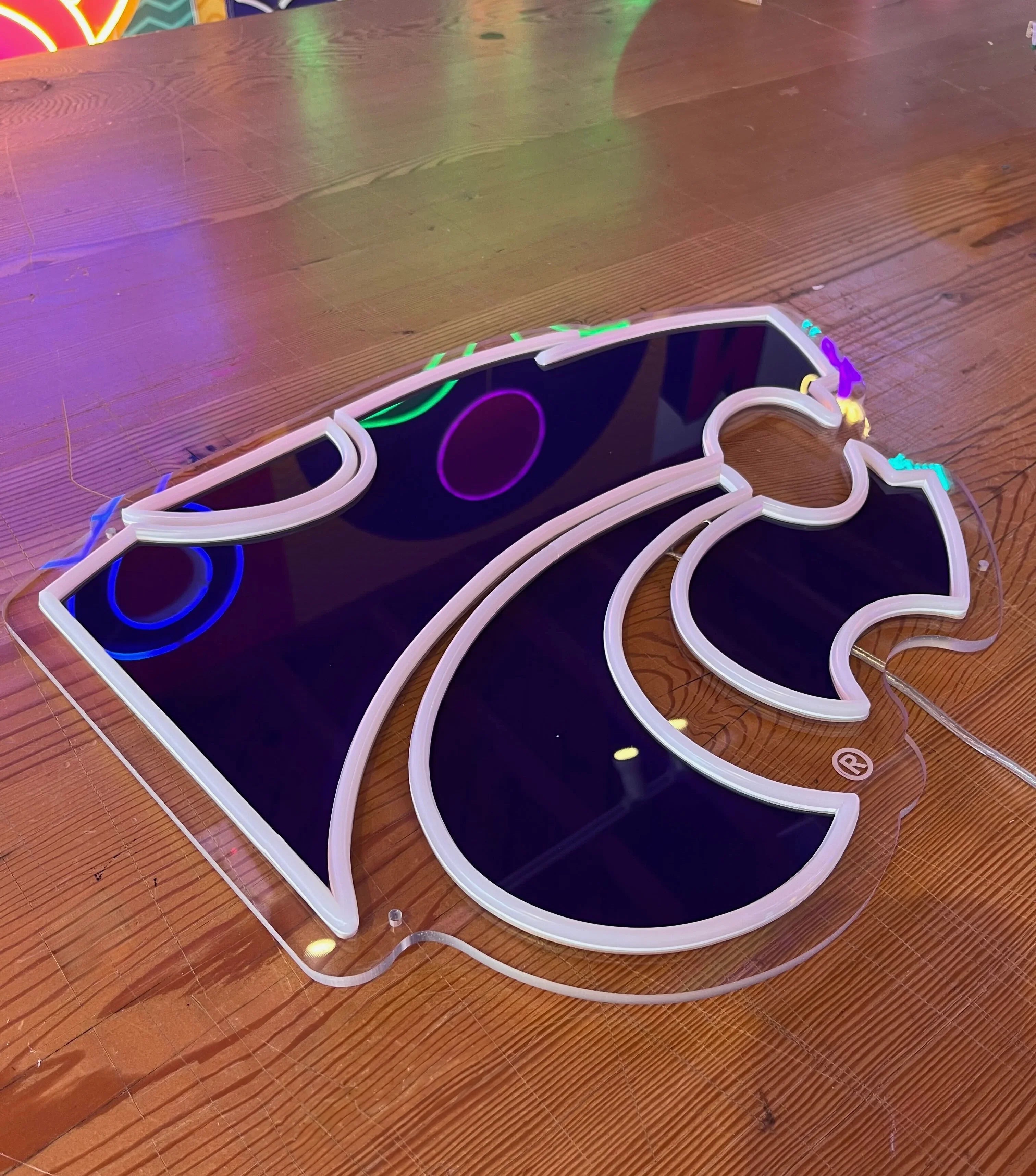 Kansas State University LED UV Print Neon Sign w/ Dimmer - 20" Neon Signs