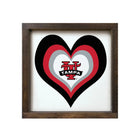 University of Tampa 12x12 Wood Framed Sign - Heart Walnut Stain Wall Art & Signs