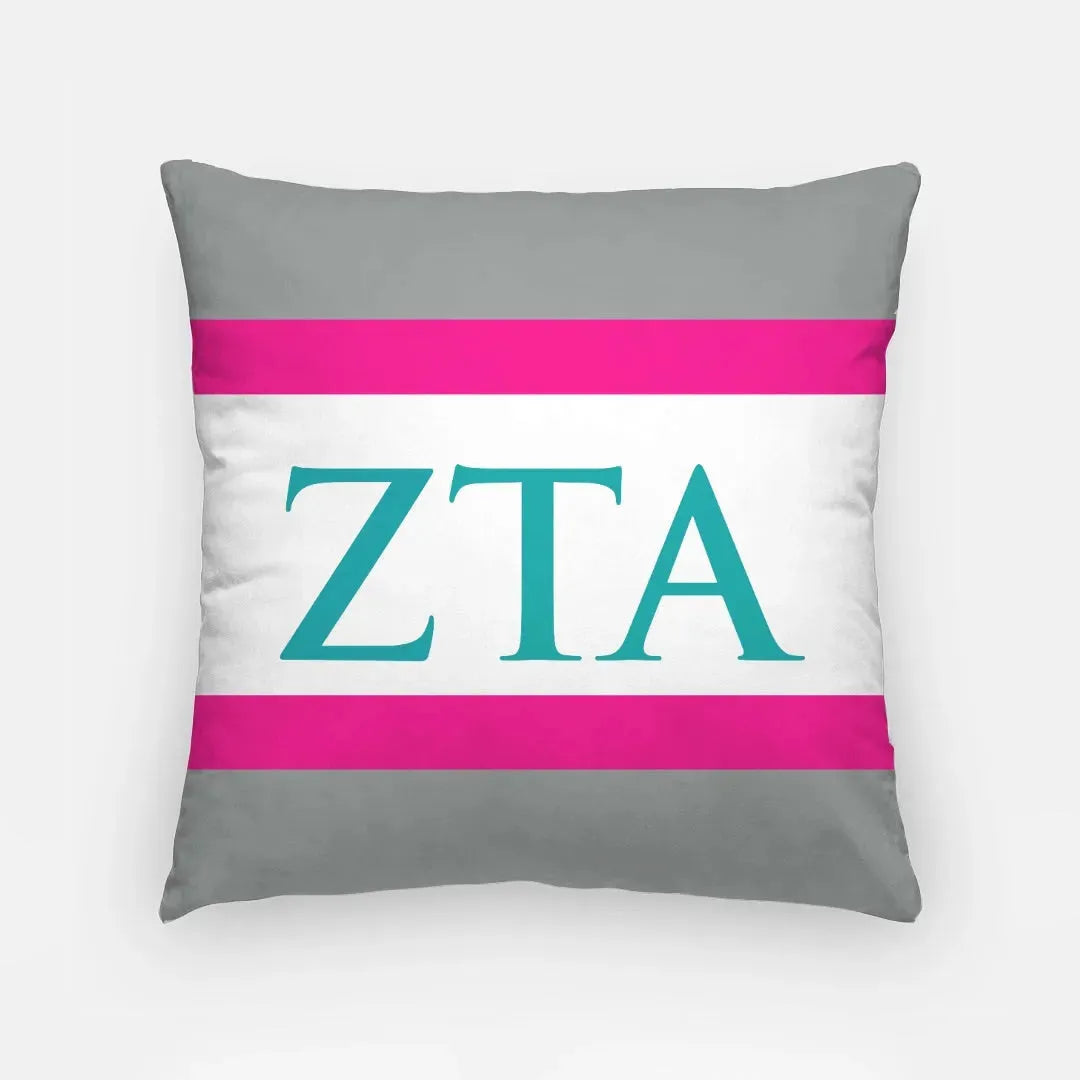 Zeta Tau Alpha 18" Throw Pillow Cover - Stripes Pillow Covers