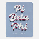 Pi Beta Phi XL 60x80 Sherpa Throw Blanket - Retro Throw Blankets