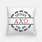 Alpha Chi Omega 18" Throw Pillow Cover -Sisters for Life Pillow Covers