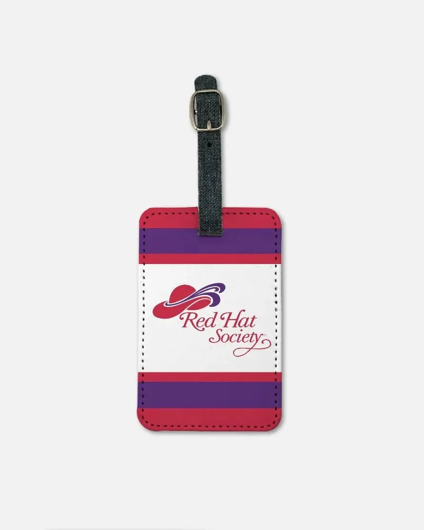 Red Hat Society Luggage Tag (Set of 2) - Stripes Luggage Tags