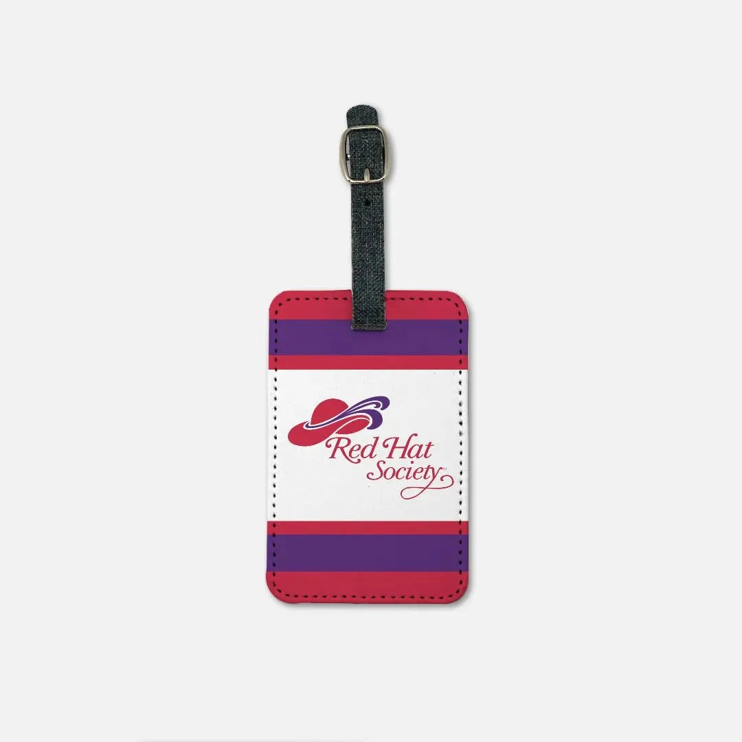 Red Hat Society Luggage Tag (Set of 2) - Stripes Luggage Tags
