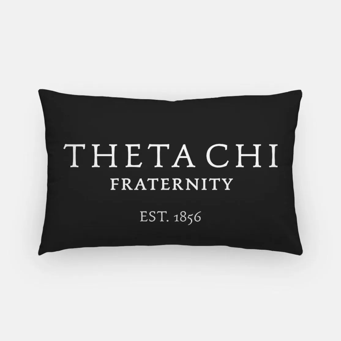 Theta Chi Lumbar Pillow Cover - 1856 Black Pillow Covers