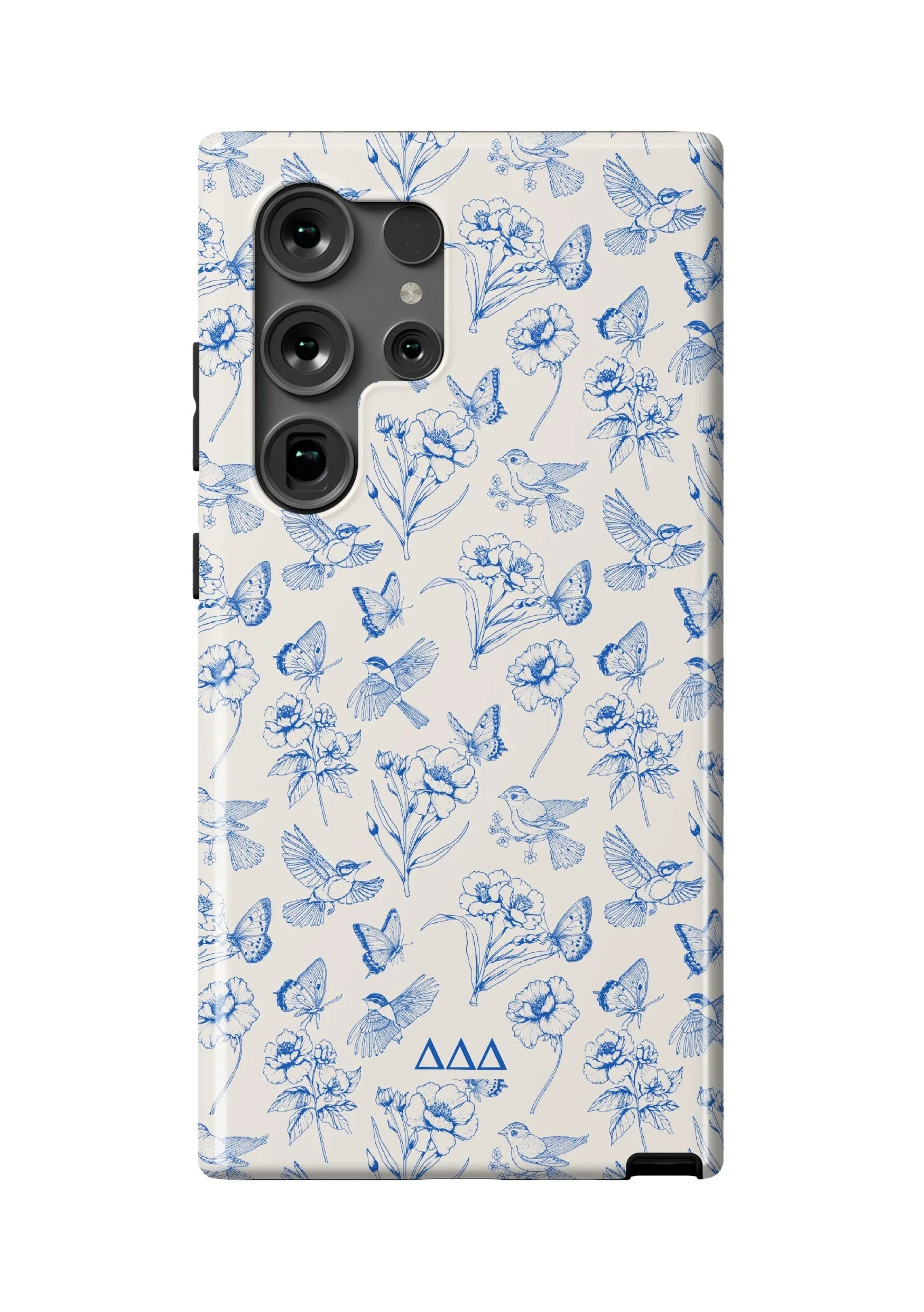 Tri Delta Samsung Galaxy 24, 23 Mobile Phone Case - Vintage Floral Gloss Mobile Phone Cases
