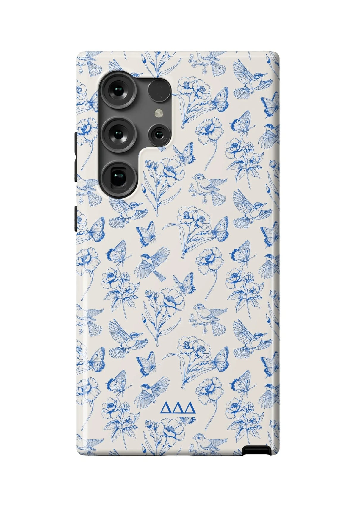 Tri Delta Samsung Galaxy 24, 23 Mobile Phone Case - Vintage Floral Gloss Mobile Phone Cases
