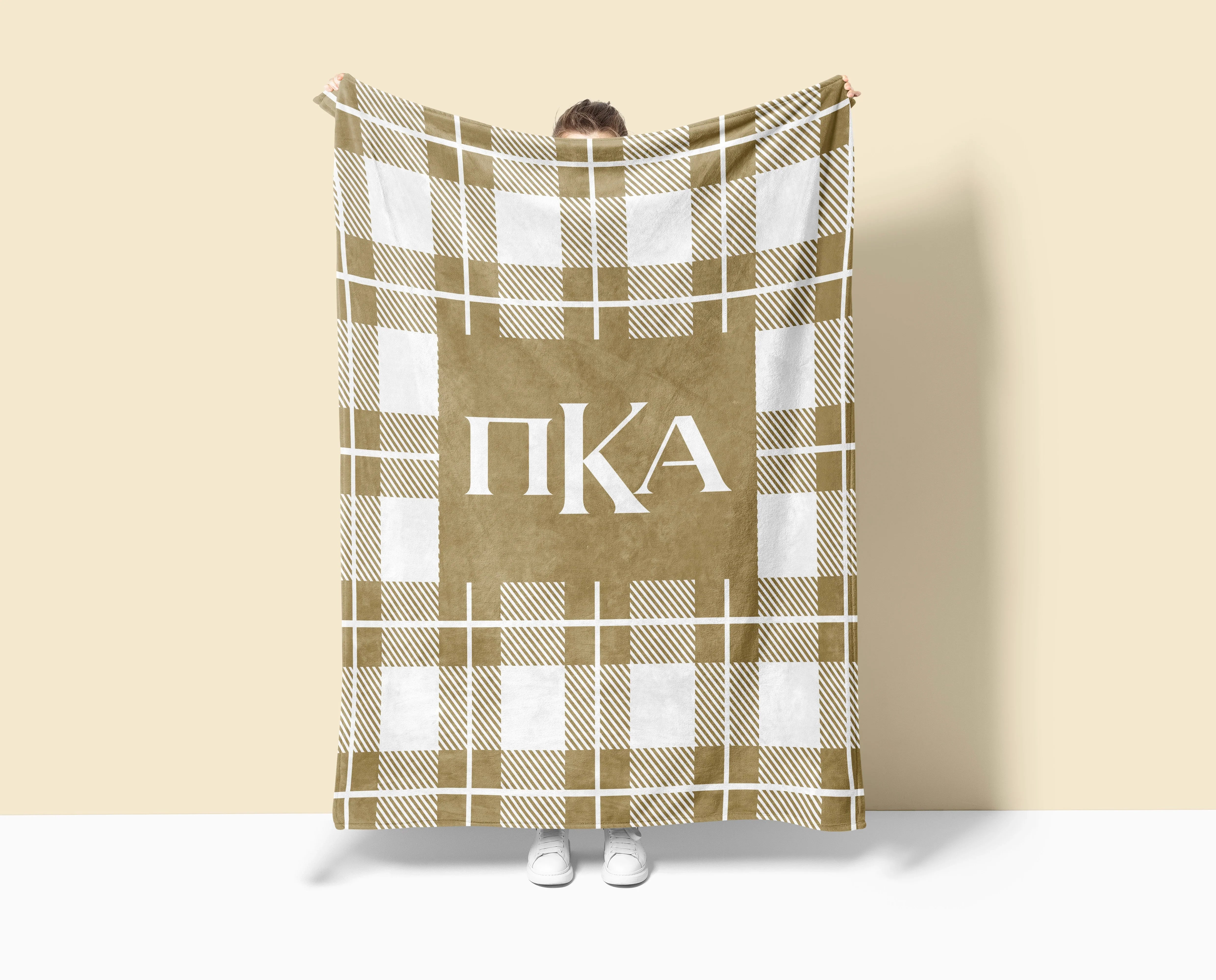 Pi Kappa Alpha XL 60x80 Sherpa Throw Blanket - Plaid
