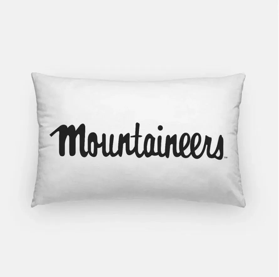 Mountaineers Lumbar Pillow Cover White Black Pillow Covers
