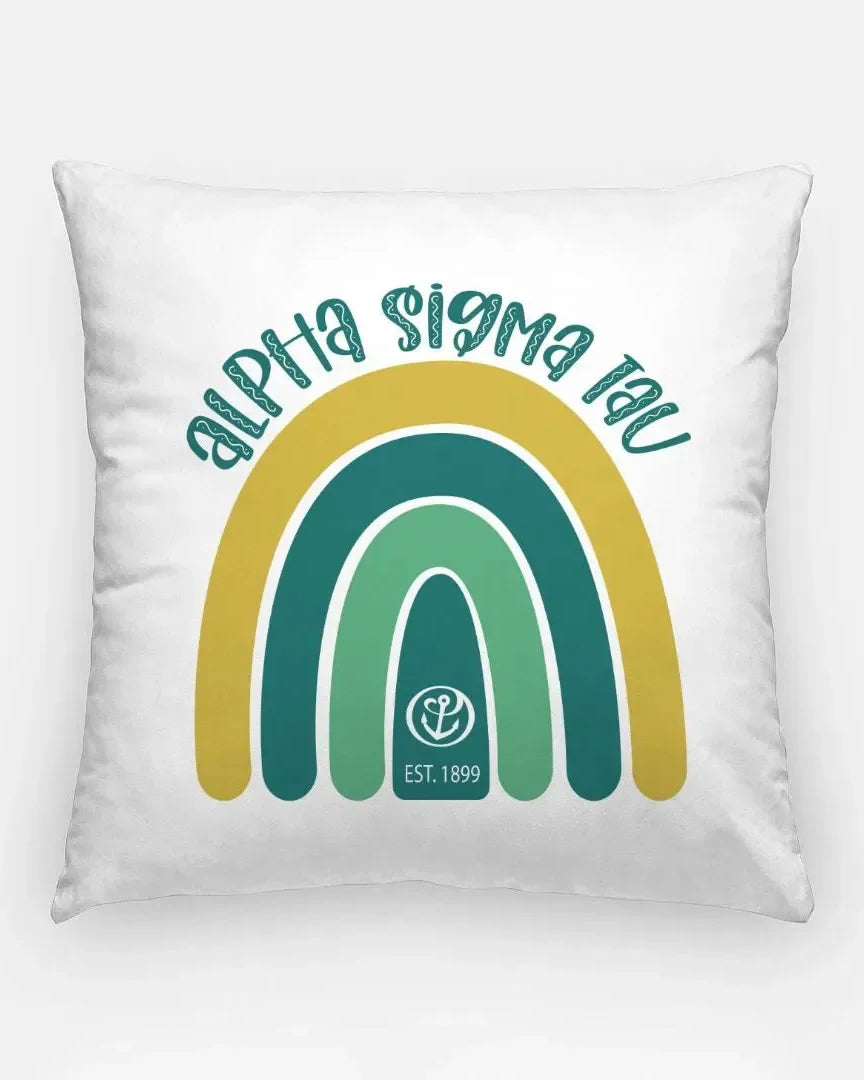 Alpha Sigma Tau 18" Throw Pillow Cover - Rainbow Pillow Covers