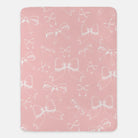 Bows XL 60x80 Sherpa Blanket Pale Pink Classic Throw Blankets