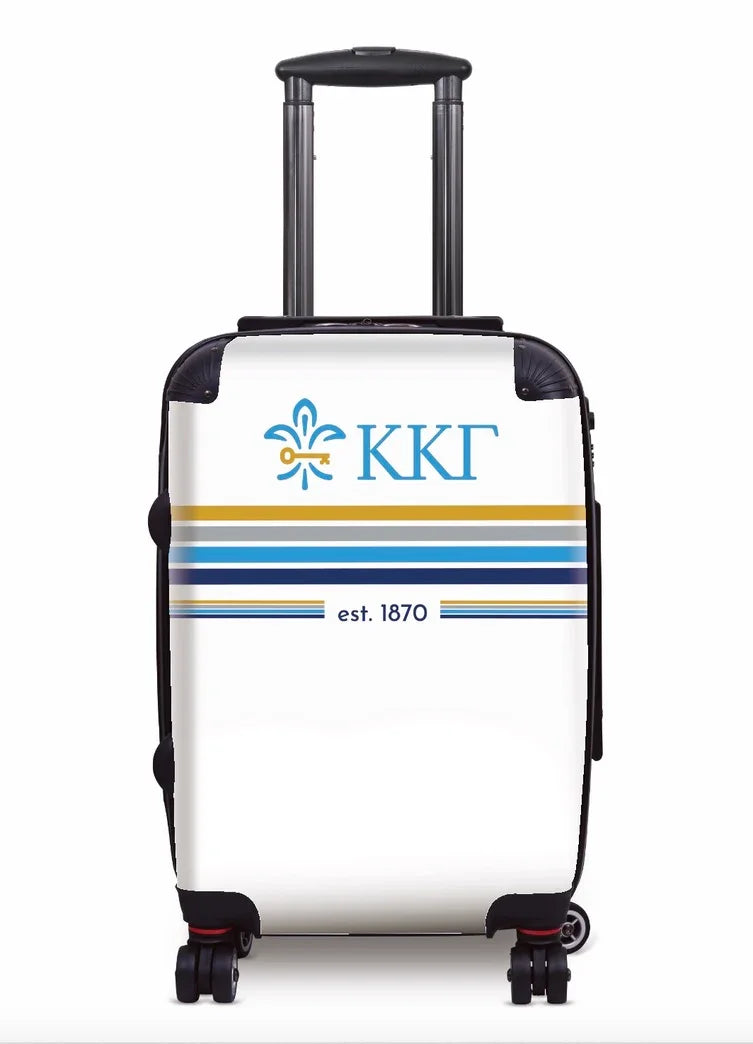 Kappa Kappa Gamma Carry-on Suitcase - Preppy Stripes Suitcases