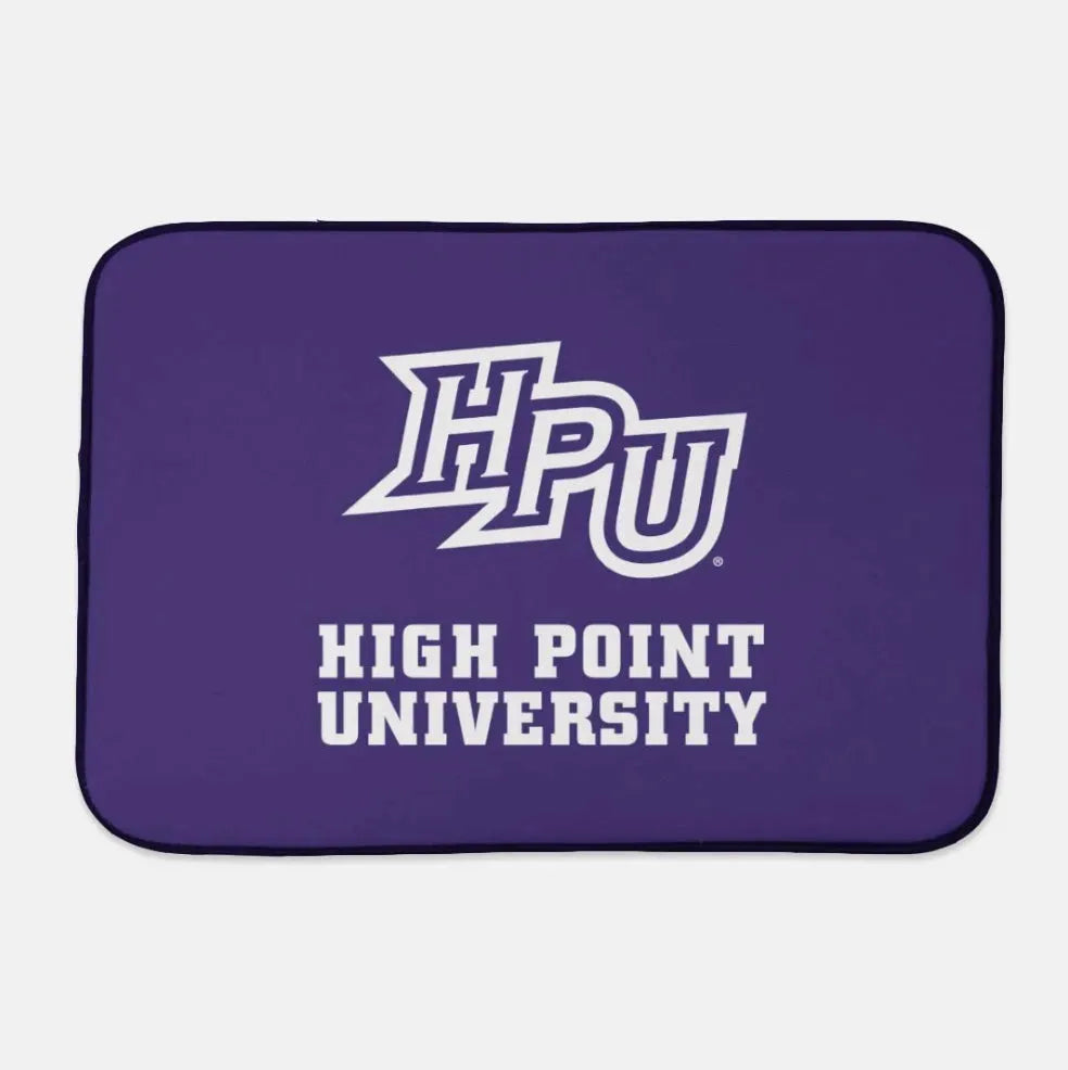 HPU High Point University Dish Drying Mat Purple Dish Mat