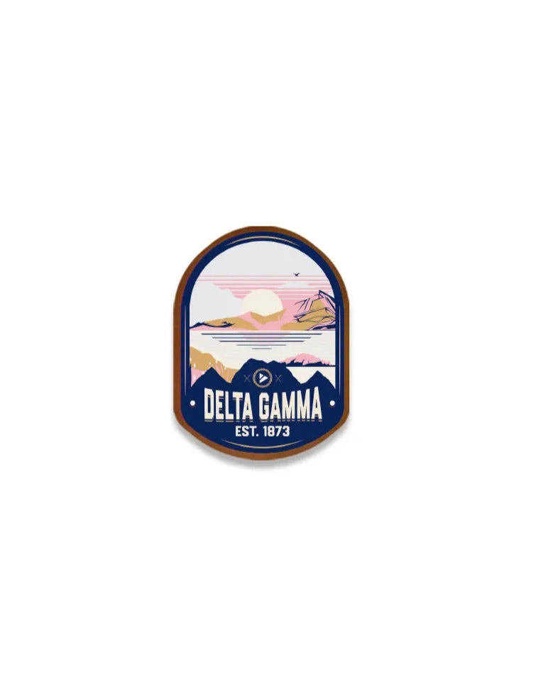Delta Gamma Richardson 112 UV Print Leatherette Patch Trucker Hat - Ventura Trucker Hat