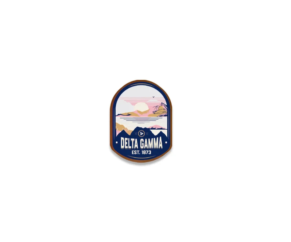 Delta Gamma Richardson 112 UV Print Leatherette Patch Trucker Hat - Ventura Trucker Hat