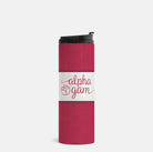 Alpha Gam Thermal Tumbler 16 oz. - Rose Pattern Drinkware