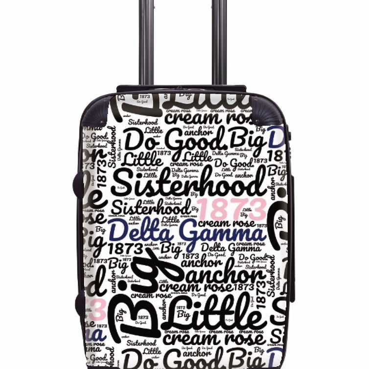Delta Gamma Carry-on Suitcase - Expression Art White Suitcases