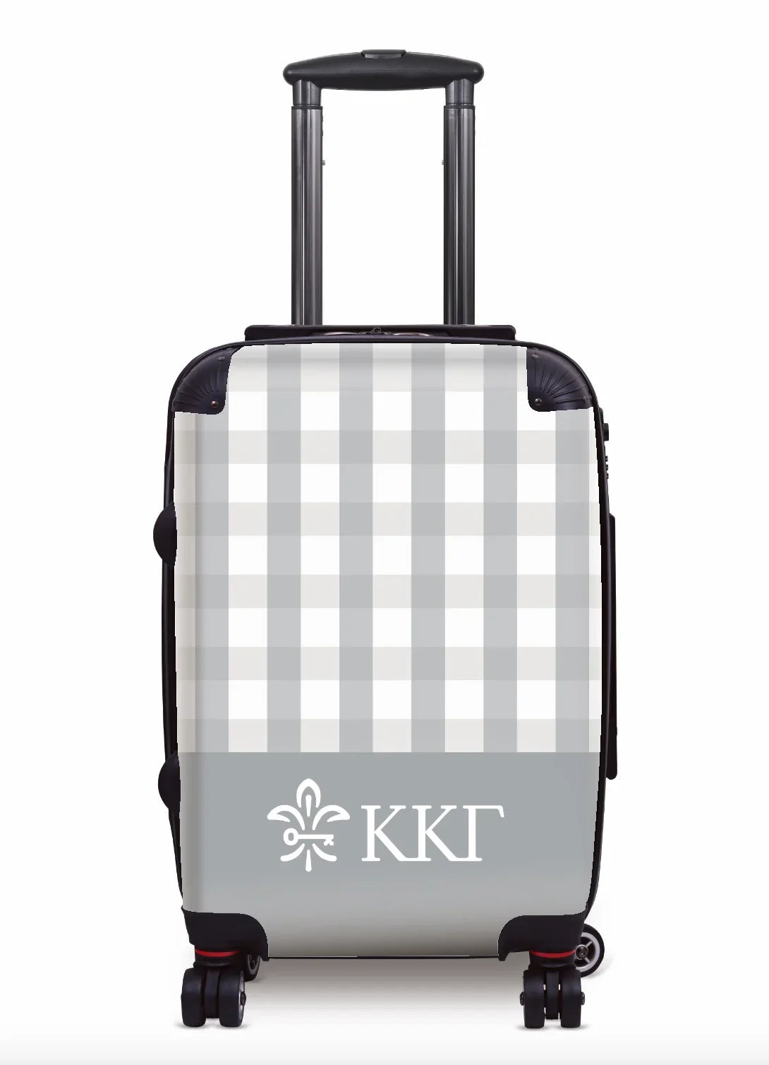 Kappa Kappa Gamma Carry-on Suitcase - Gingham Silver Suitcases