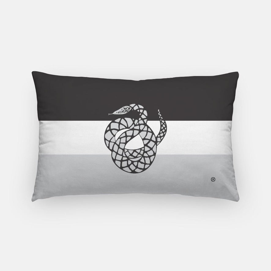 Sigma Nu Lumbar Pillow Cover - Flag Black White Pillow Covers