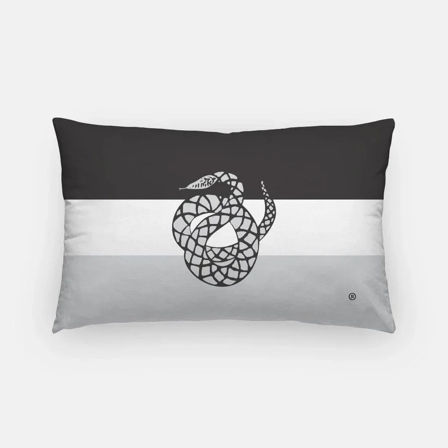 Sigma Nu Lumbar Pillow Cover - Flag Black White Pillow Covers