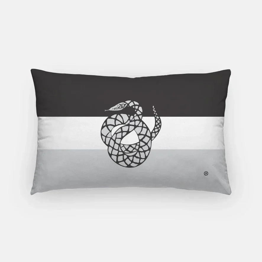 Sigma Nu Lumbar Pillow Cover - Flag Black White Pillow Covers