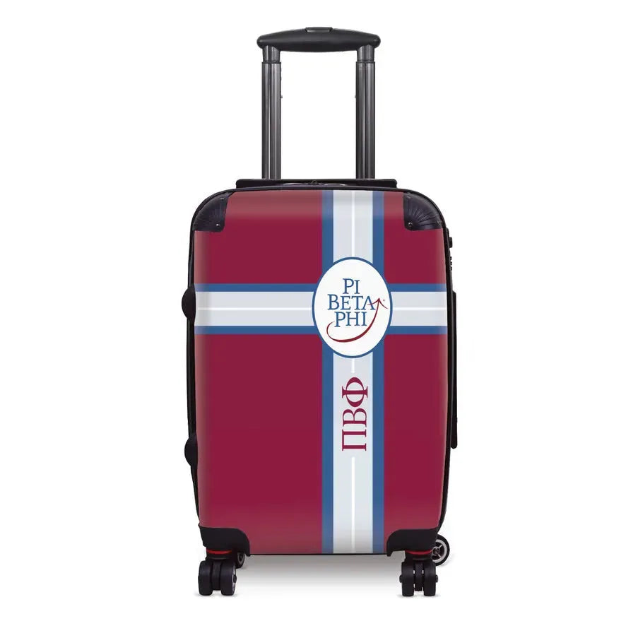 Pi Beta Phi Carry-on Suitcase - Cross Stripe Suitcases