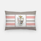 Gamma Phi Beta Striped Lumbar Pillow Cover - Crest Pillow Covers