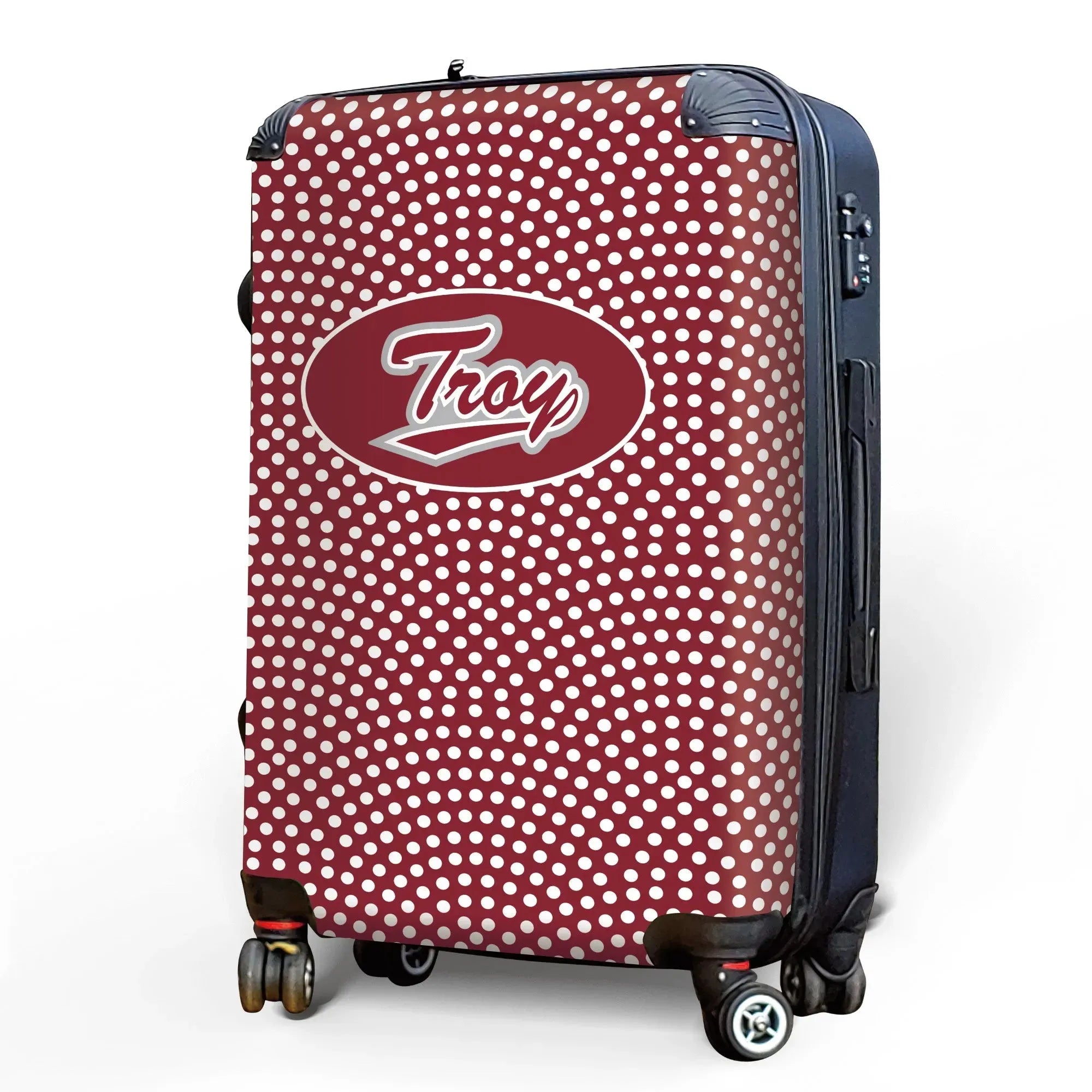 Troy University Carry-on Suitcase - Dots Suitcases