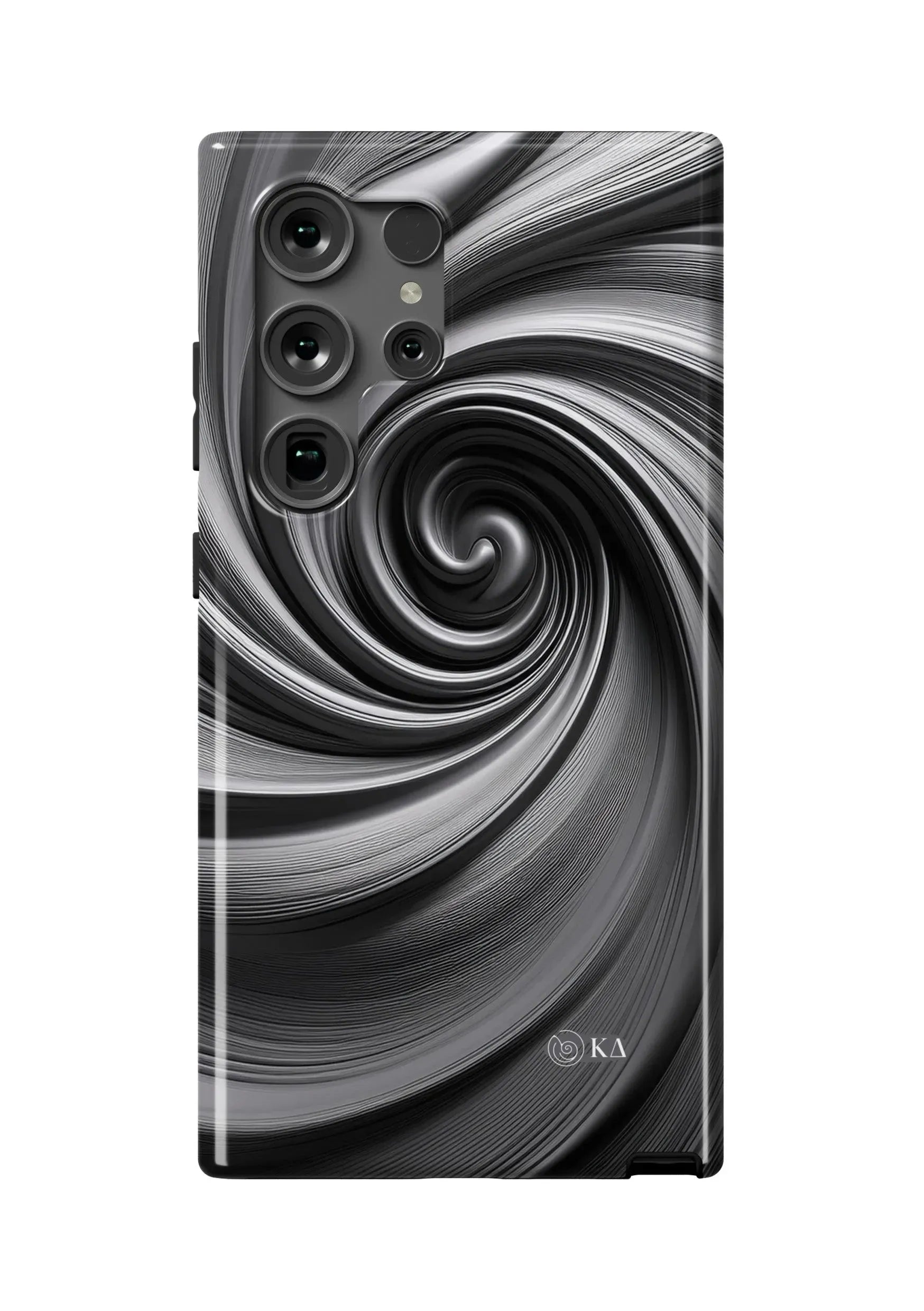 Kappa Delta Samsung Galaxy 24, 23 Mobile Phone Case - Gray Swirl Gloss Mobile Phone Cases