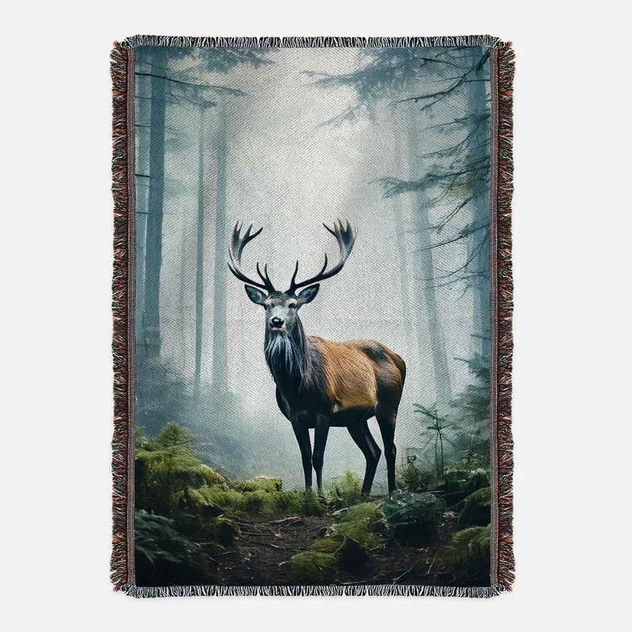 Forest Stag Woven Tapestry & Blanket Vertical Decorative Tapestries
