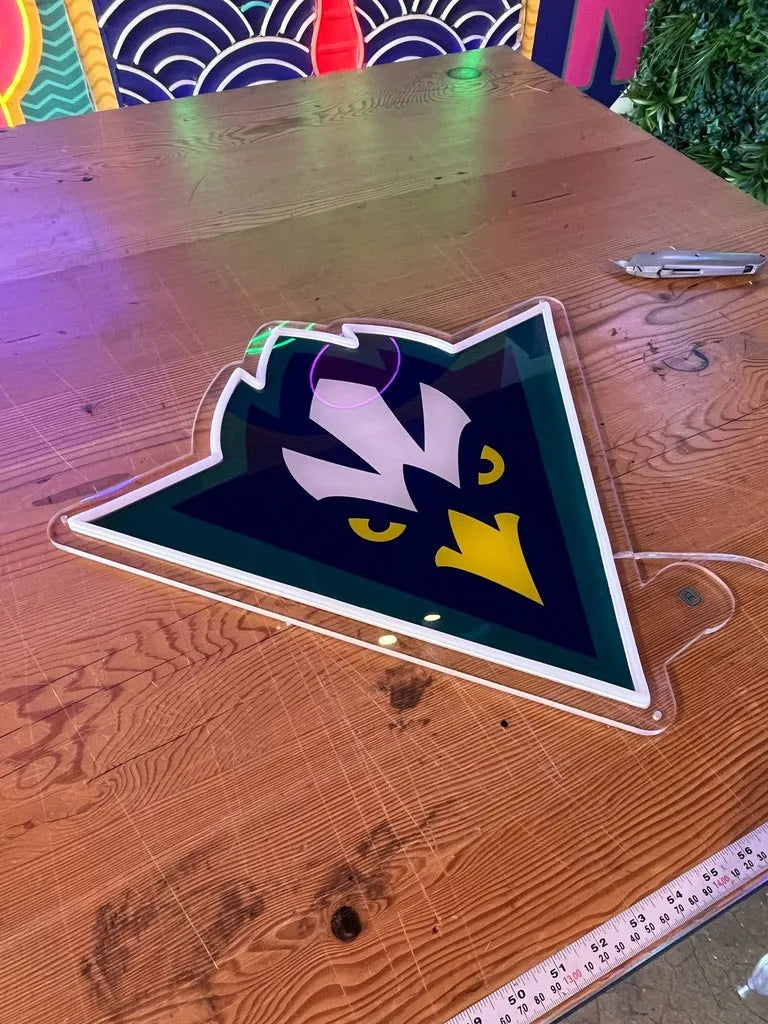 UNCW Seahawks LED UV Print Neon Sign w/ Dimmer - 20" Neon Signs
