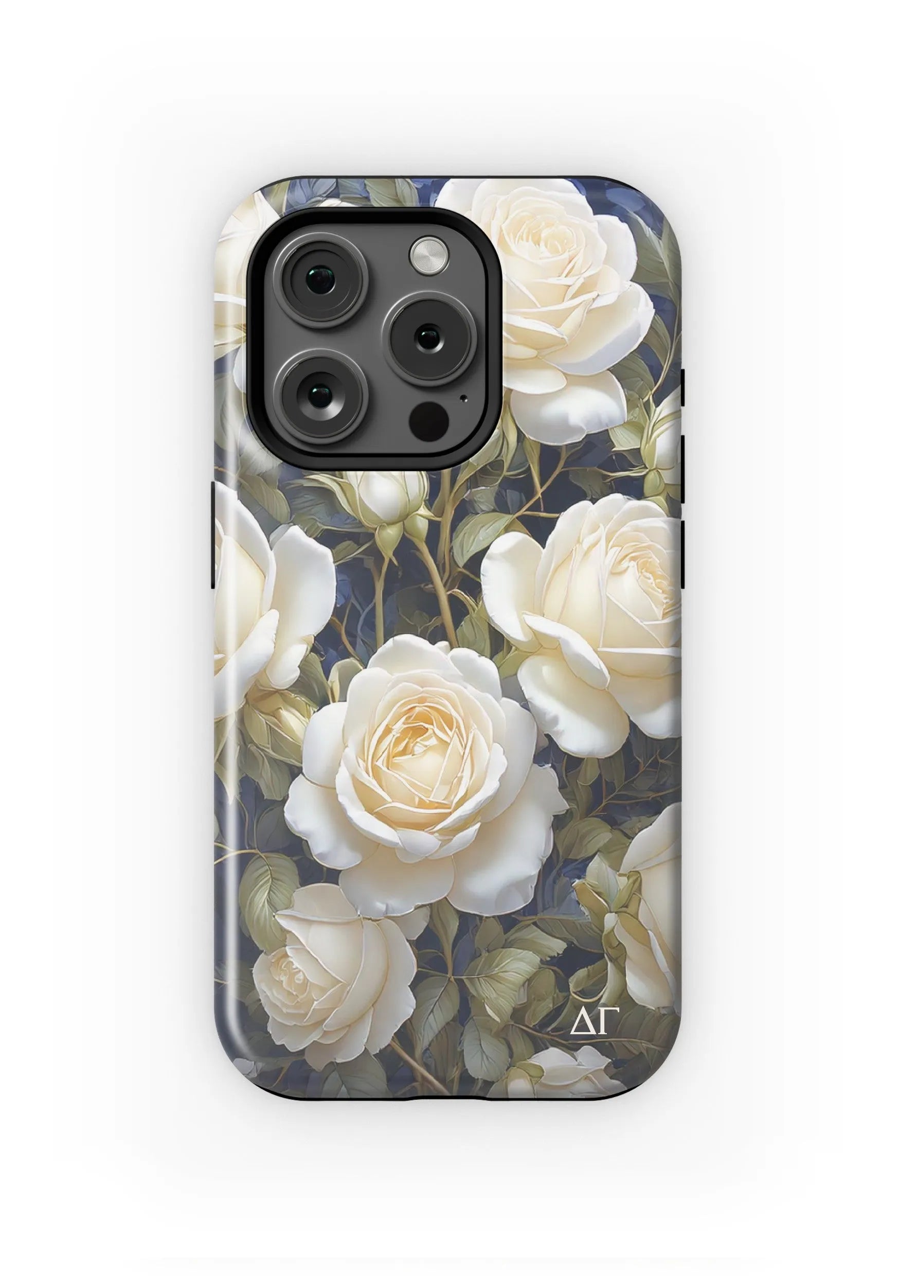 Delta Gamma iPhone 16, 15, 14 Mobile Phone Case - Roses Matte Mobile Phone Cases