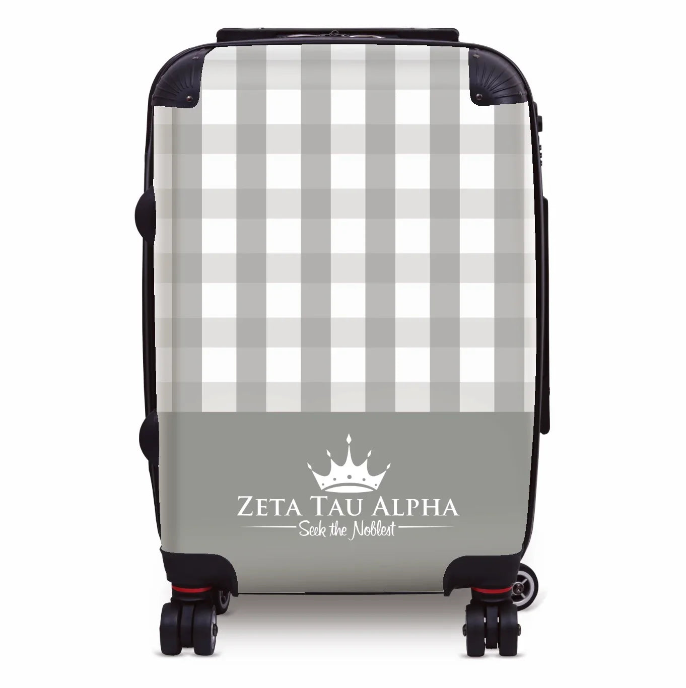 Zeta Tau Alpha Carry-on Luggage - Gingham Suitcases