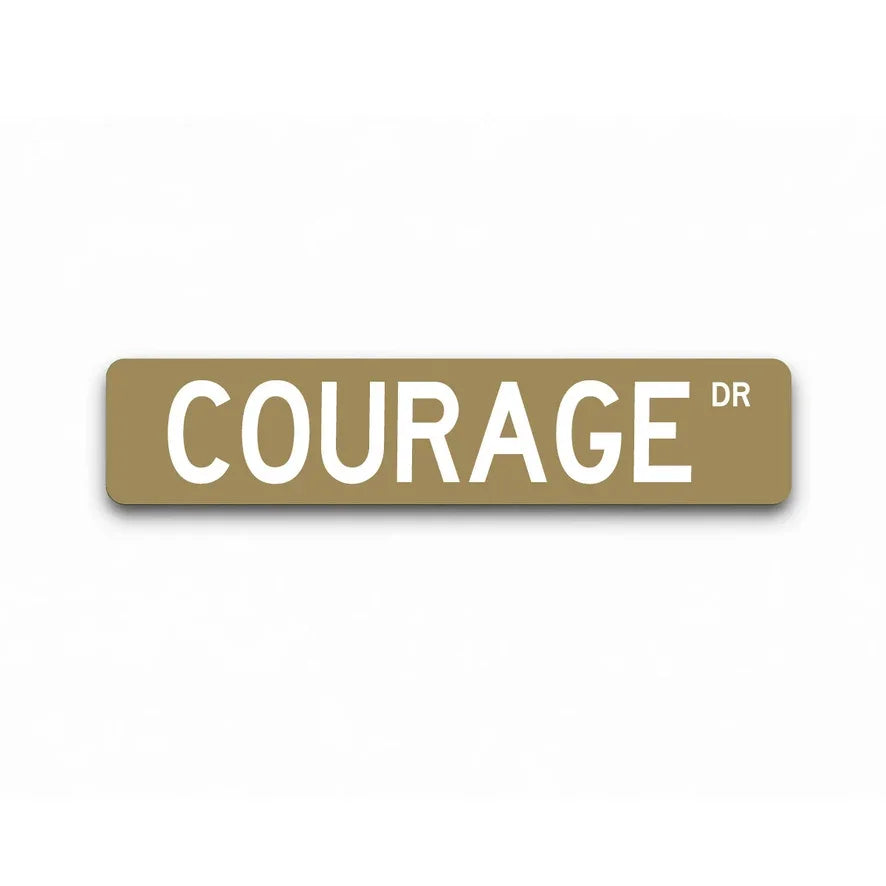 Pi Kappa Alpha "COURAGE" Metal Street Sign | PIKE Fraternity Gifts