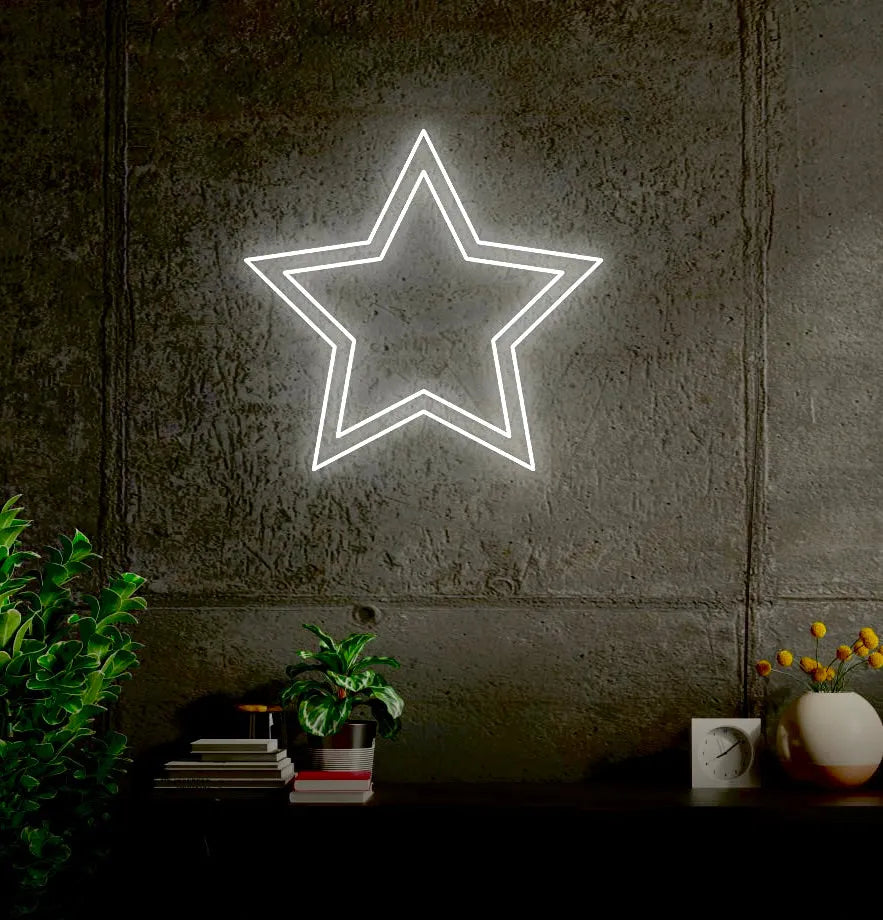Star LED Neon Sign w/ Dimmer Neon Signs