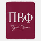 Personalized Pi Beta Phi XL 60x80 Sherpa Throw Blanket Wine Throw Blankets