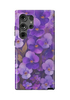 Alpha Delta Pi Samsung Galaxy 24, 23 Mobile Phone Case - Violets Gloss Mobile Phone Cases