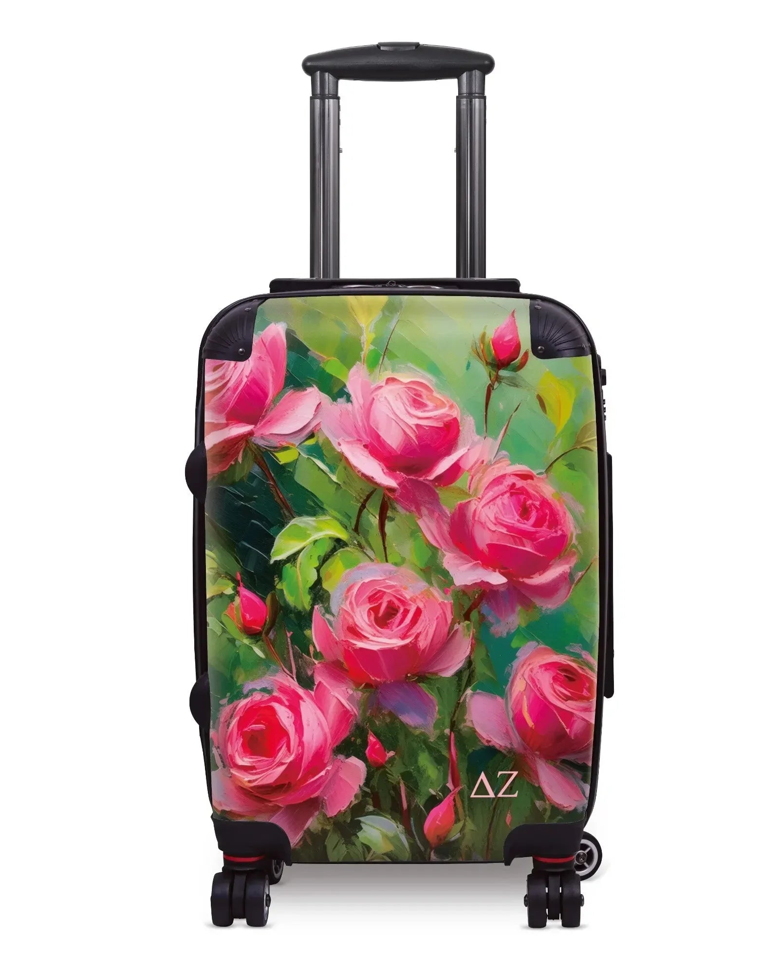 Delta Zeta Carry-on Suitcase - Bold Pink Roses Suitcases