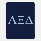 Alpha Xi Delta XL 60x80 Sherpa Throw Blanket - Greek Letters | AXiD