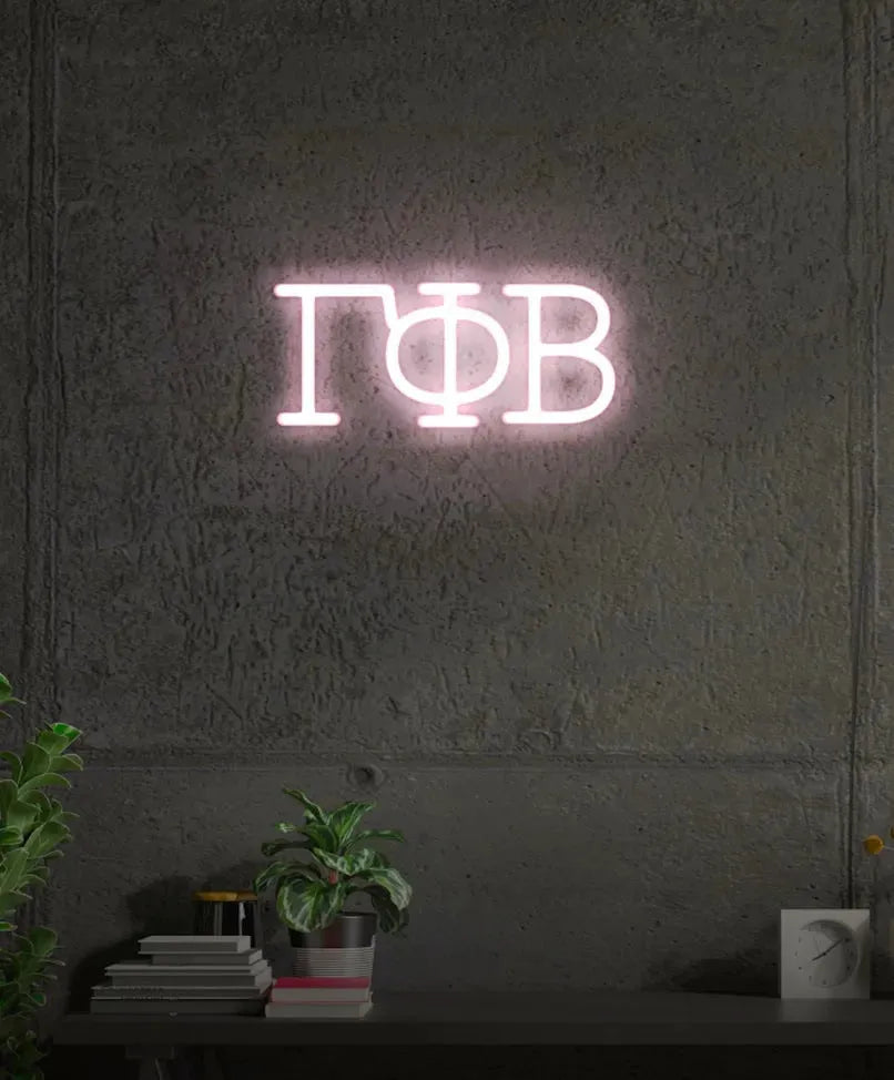 Gamma Phi Beta LED Neon Sign w/ Dimmer Medium Neon Signs