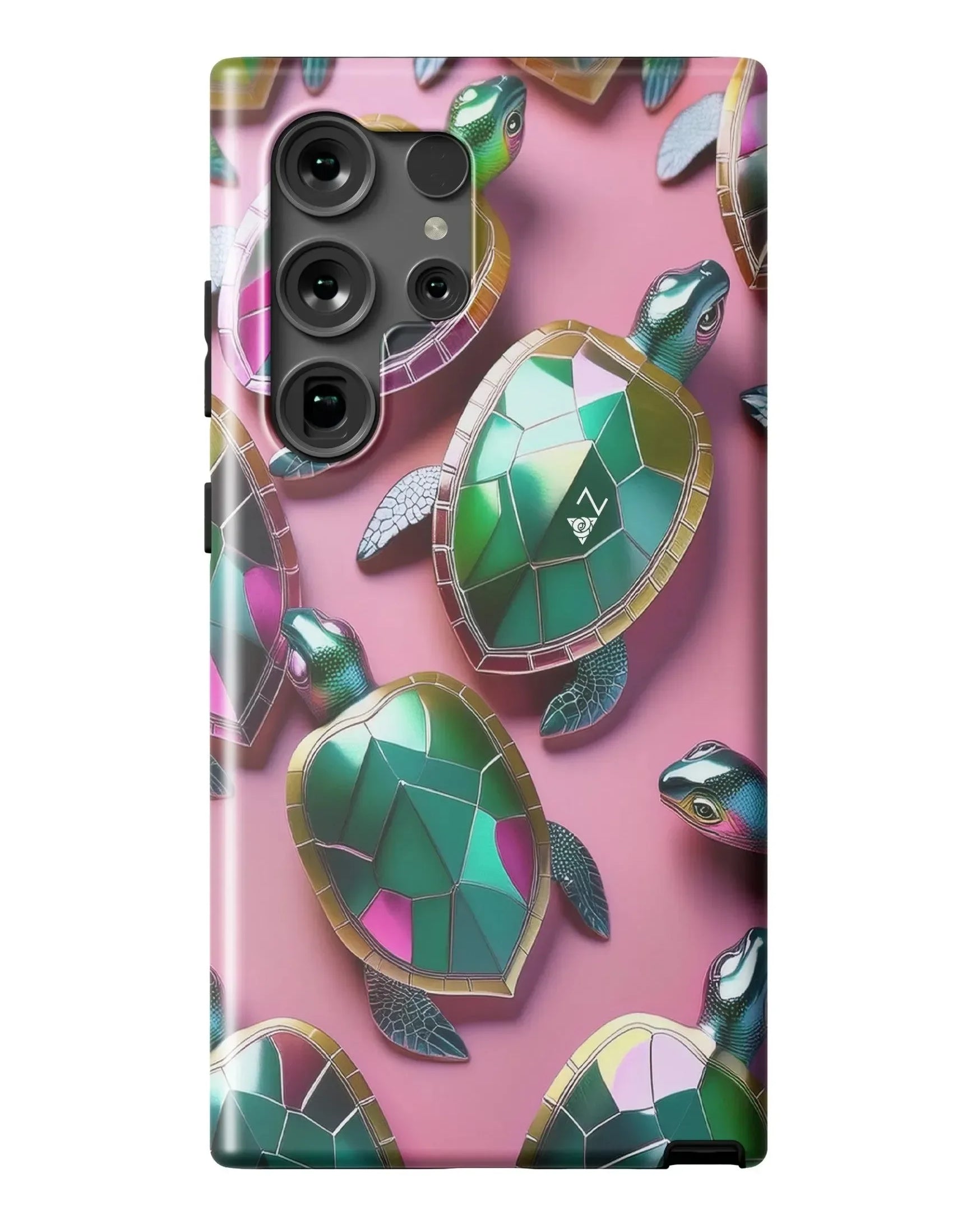 Delta Zeta Samsung Galaxy 24, 23 Mobile Phone Case - Jeweled Turtles Matte Mobile Phone Cases