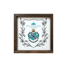 Zeta Tau Alpha 12x12 Wood Framed Sign - Violet Frame Walnut Stain Wall Art & Signs